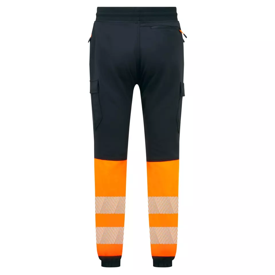 Portwest KX341KOR, PW3 Hi-Vis Flexi Class 1 Jogger, Black/Orange, image 2, gallery thumbnail