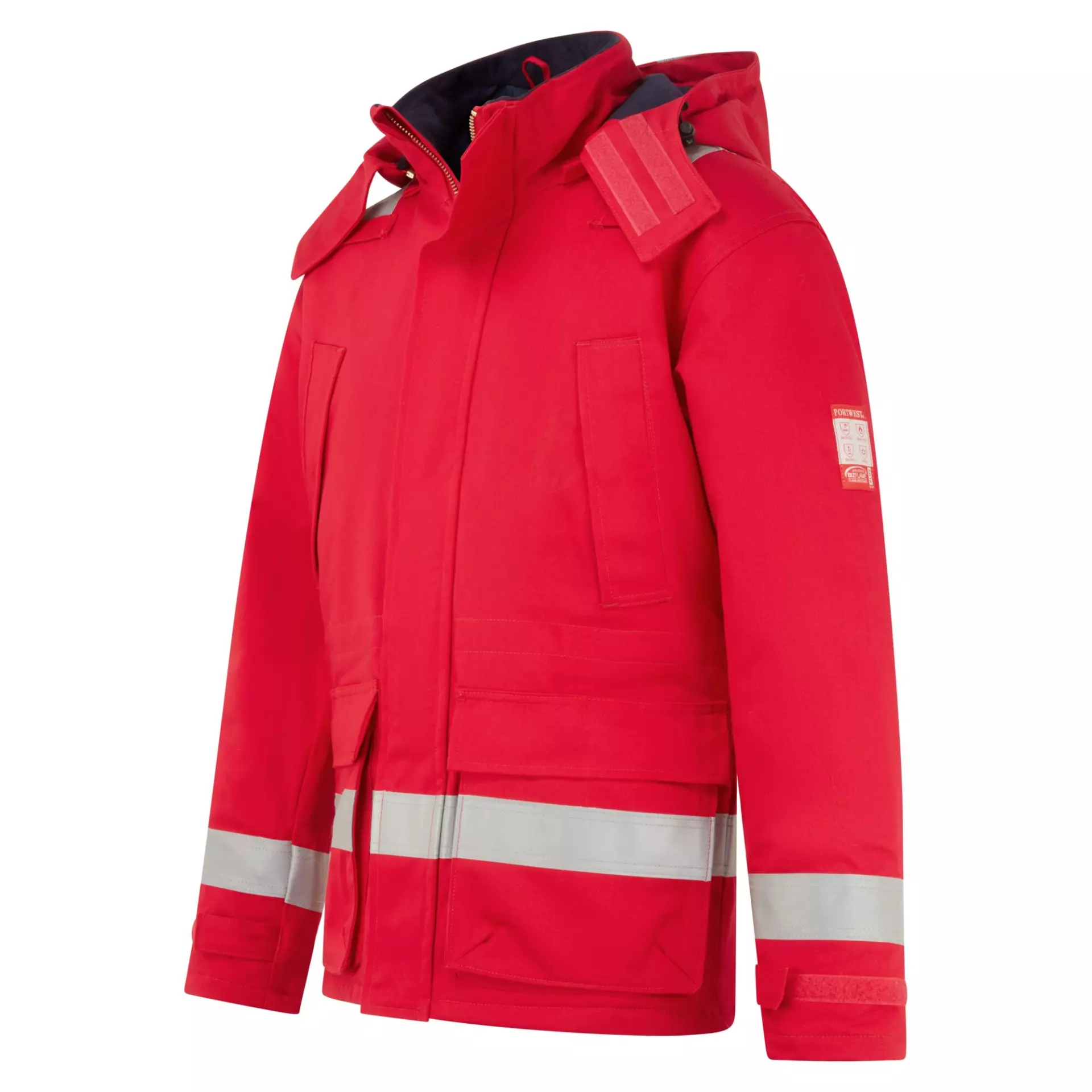 Portwest FR59RER, Bizflame Work Anti-Static FR Winter Jacket, Red, image 4