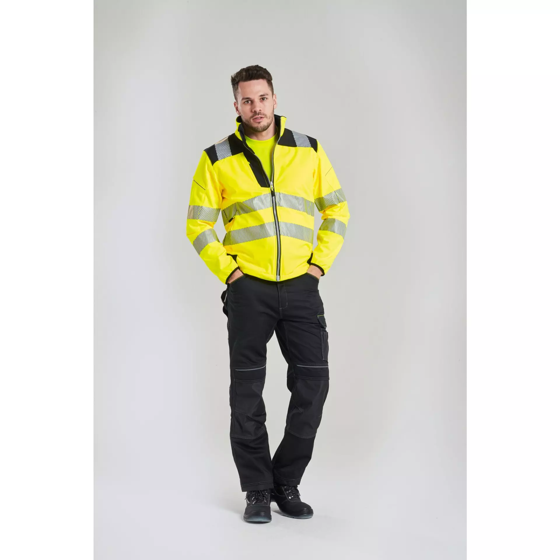 Portwest T402YBR, PW3 Hi-Vis Softshell (3L), Yellow/Black, image 7