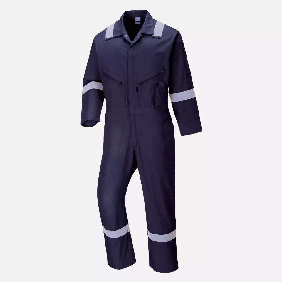 Portwest C814NAR, Iona Cotton Coverall, Navy, image 4, gallery thumbnail