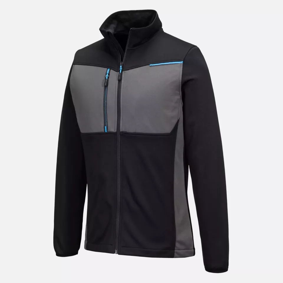 Portwest T756BKR, WX3 Full Zip Tech Fleece, Black, image 4, gallery thumbnail