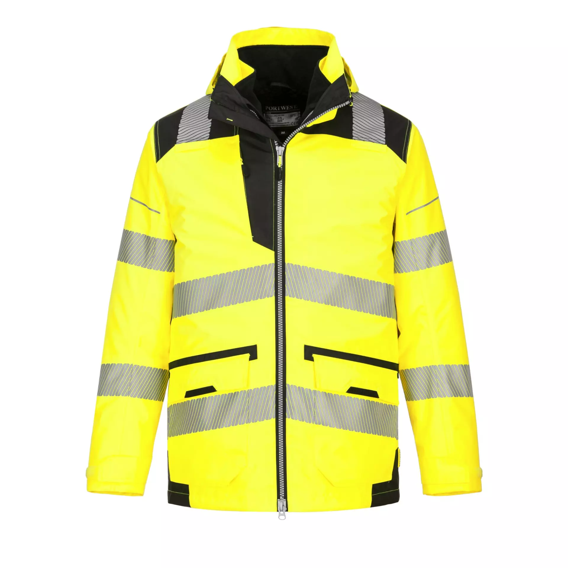 Portwest PW367YBR, PW3 Hi-Vis Breathable 5-in-1 Jacket, Yellow/Black, image 3