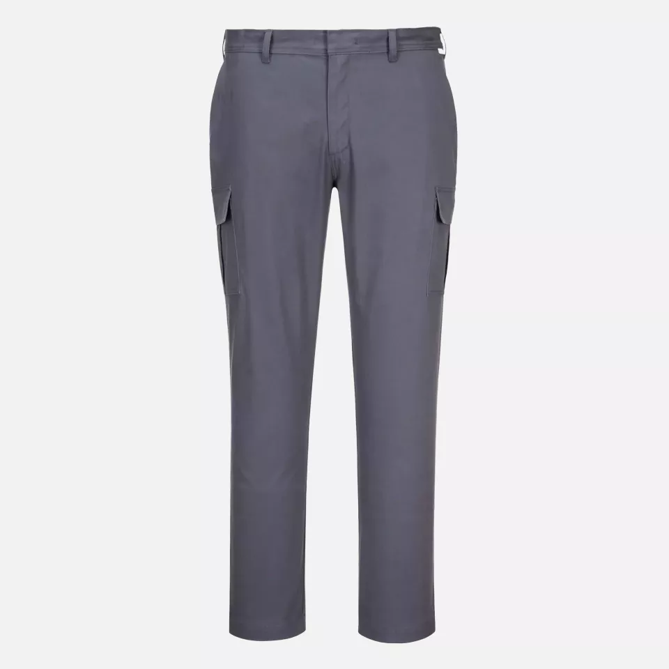 Portwest S231CGR, WX2 Eco Stretch Slim Fit Combat Trousers, Charcoal Grey, image 1, gallery thumbnail
