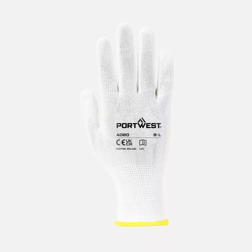 Portwest A020WHR, Assembly Glove, White, image 1, gallery thumbnail