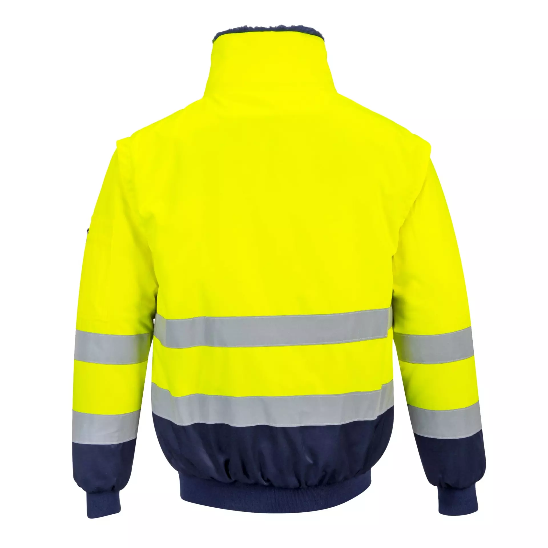 Portwest PJ50YNR, Hi-Vis 3-in-1 Contrast Pilot Jacket, Yellow/Navy, image 3