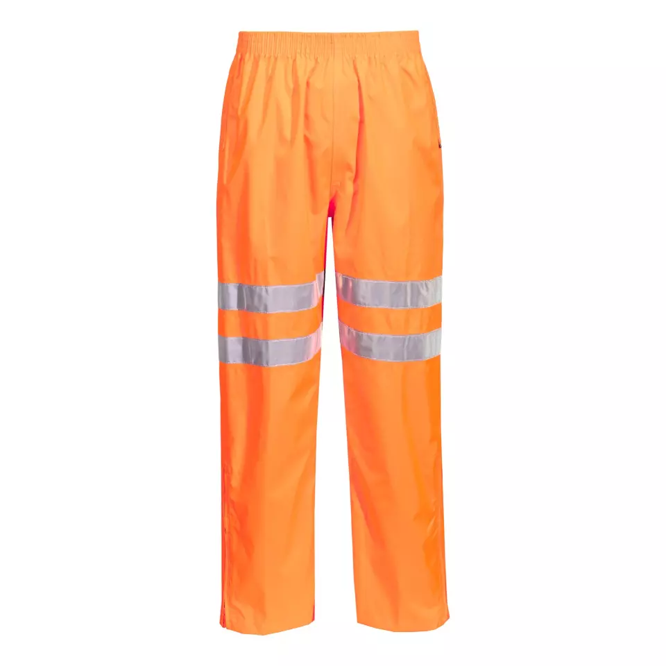 Portwest RT31ORR, Hi-Vis Rain Traffic Trousers, Orange, image 4, gallery thumbnail