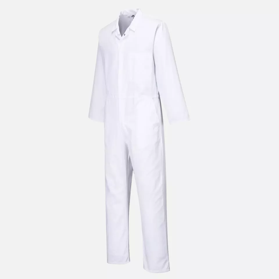 Portwest 2201WHR, Food Industry No Pocket Coverall, White, image 3, gallery thumbnail