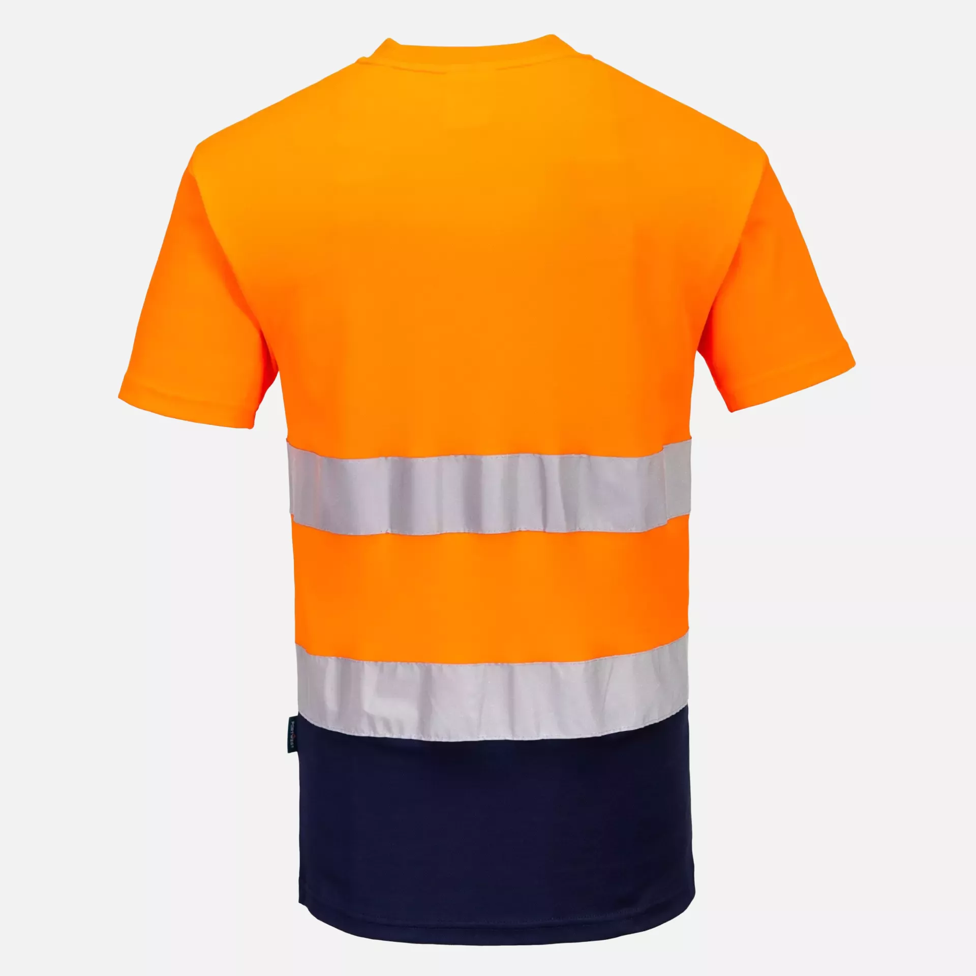 Portwest S173ONR, Hi-Vis Cotton Comfort Contrast T-Shirt S/S, Orange/Navy, image 2