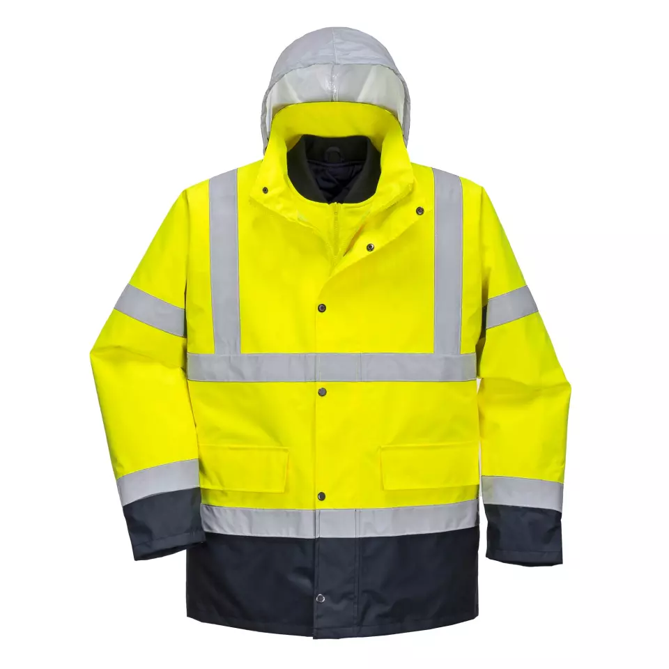 Portwest S471YNR, Warnschutz 4-in-1 Kontrast Verkehrsjacke, Gelb/Marine, image 11, gallery thumbnail