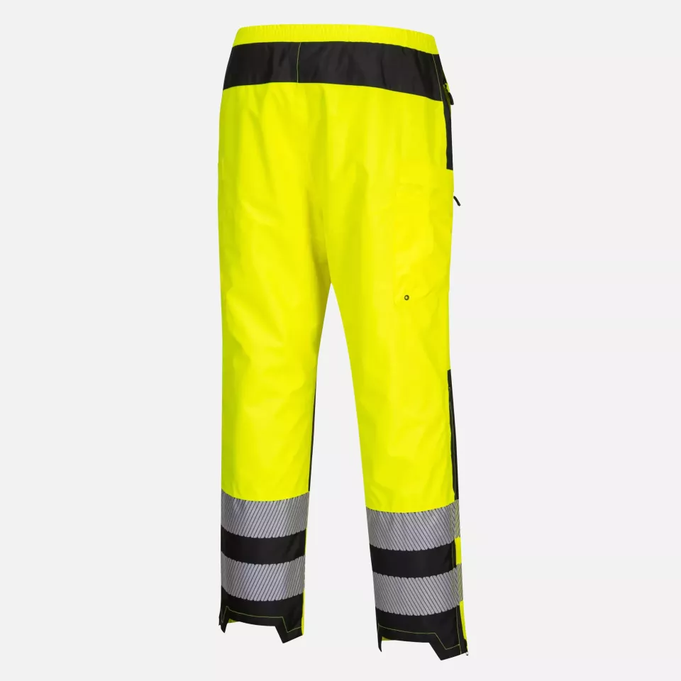 Portwest PW386YBR, PW3 Hi-Vis Women's Rain Trousers, Yellow/Black, image 5, gallery thumbnail