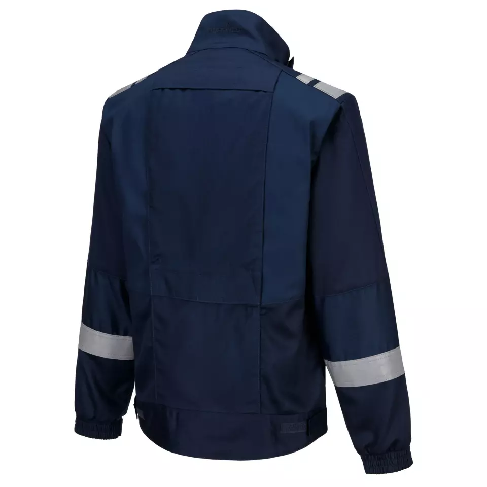 Portwest FR601NAR, Bizflame Work Lightweight Stretch Panelled FR Jacket, Navy, image 5, gallery thumbnail