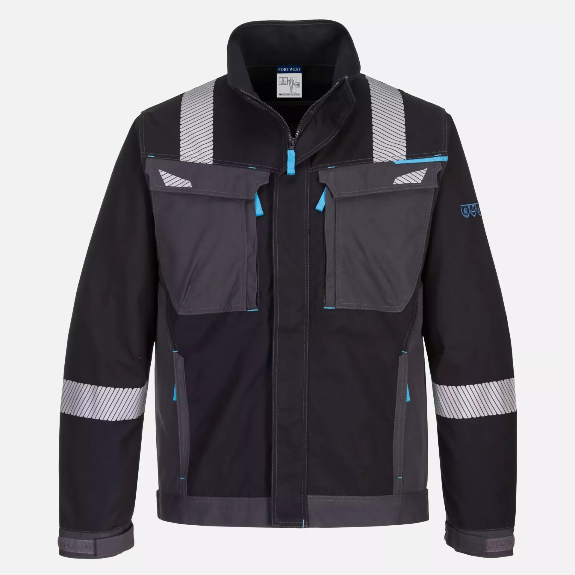 Buy Portwest WX3 FR Modaflame Work Jacket, Black - FR602BKR - Droppe