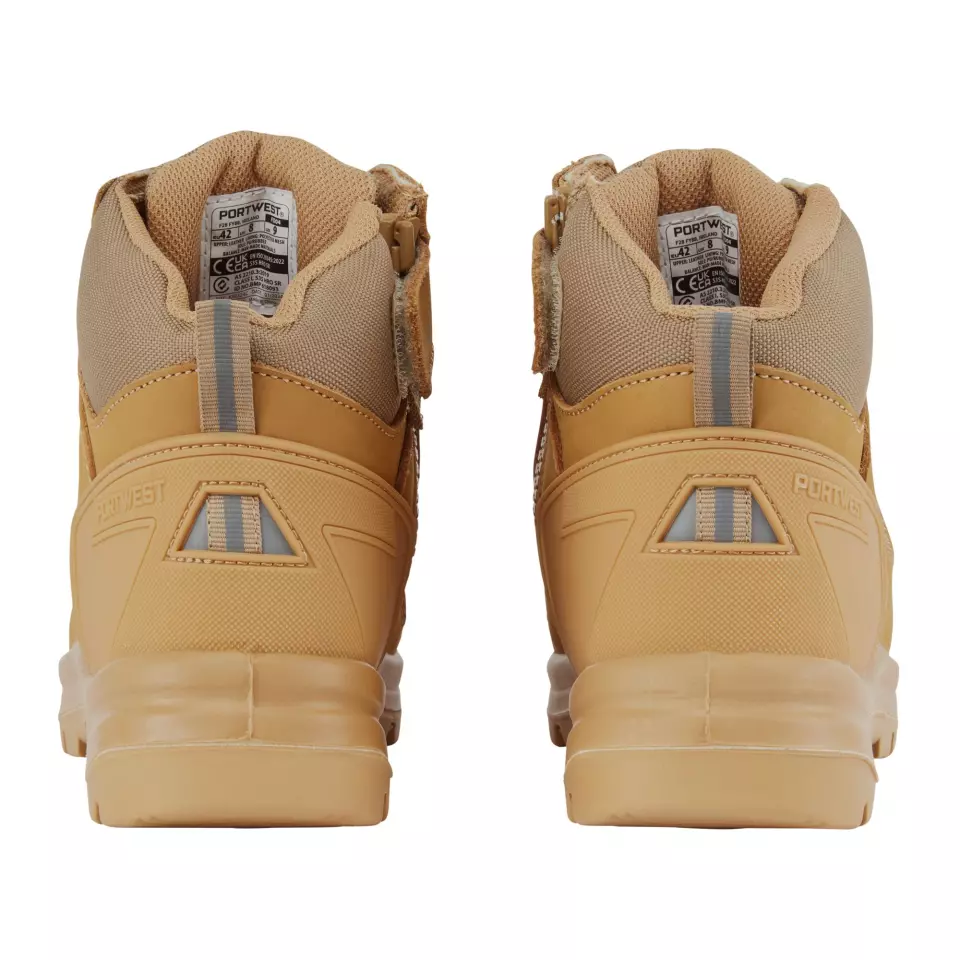 Portwest FD04WHE, Composite Nubuck Leather Mid Boot S3S HRO SR FO SC LG, Wheat, image 2, gallery thumbnail