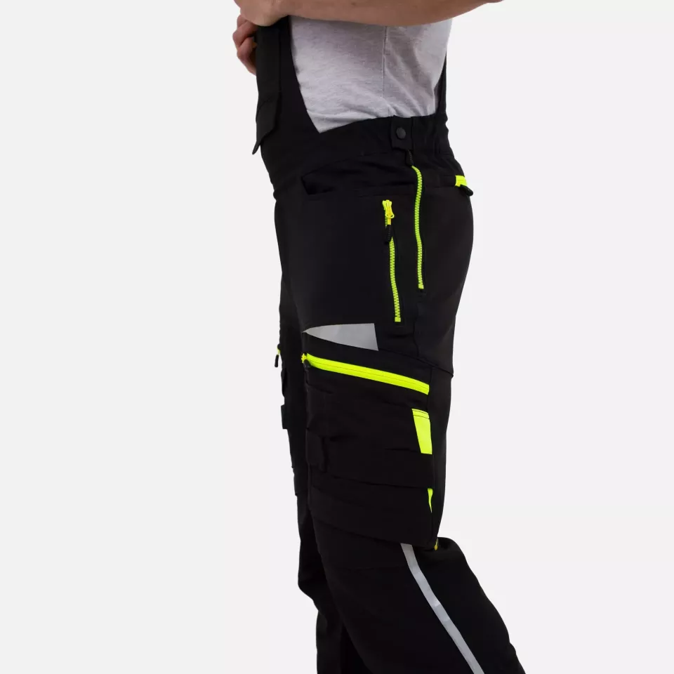 Portwest DX441BKR, DX4 Work Bib and Brace, Black, image 10, gallery thumbnail