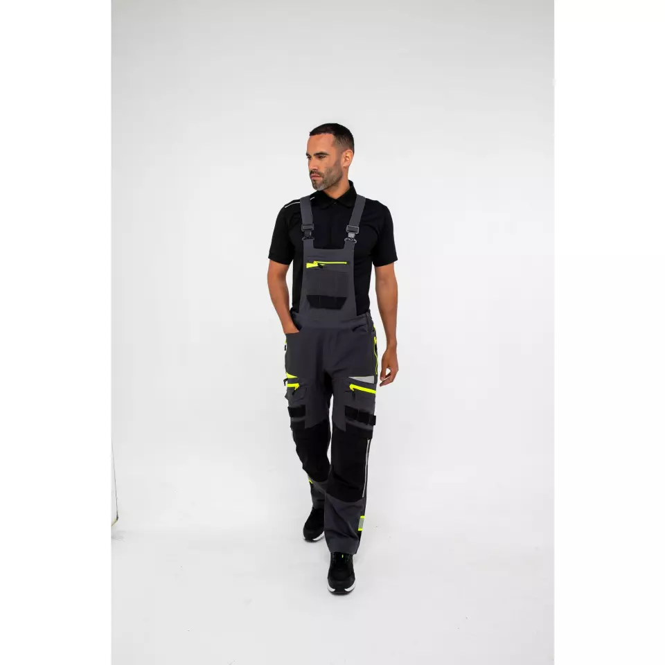 Portwest DX441MGR, DX4 Work Bib and Brace, Metal Grey, image 7, gallery thumbnail
