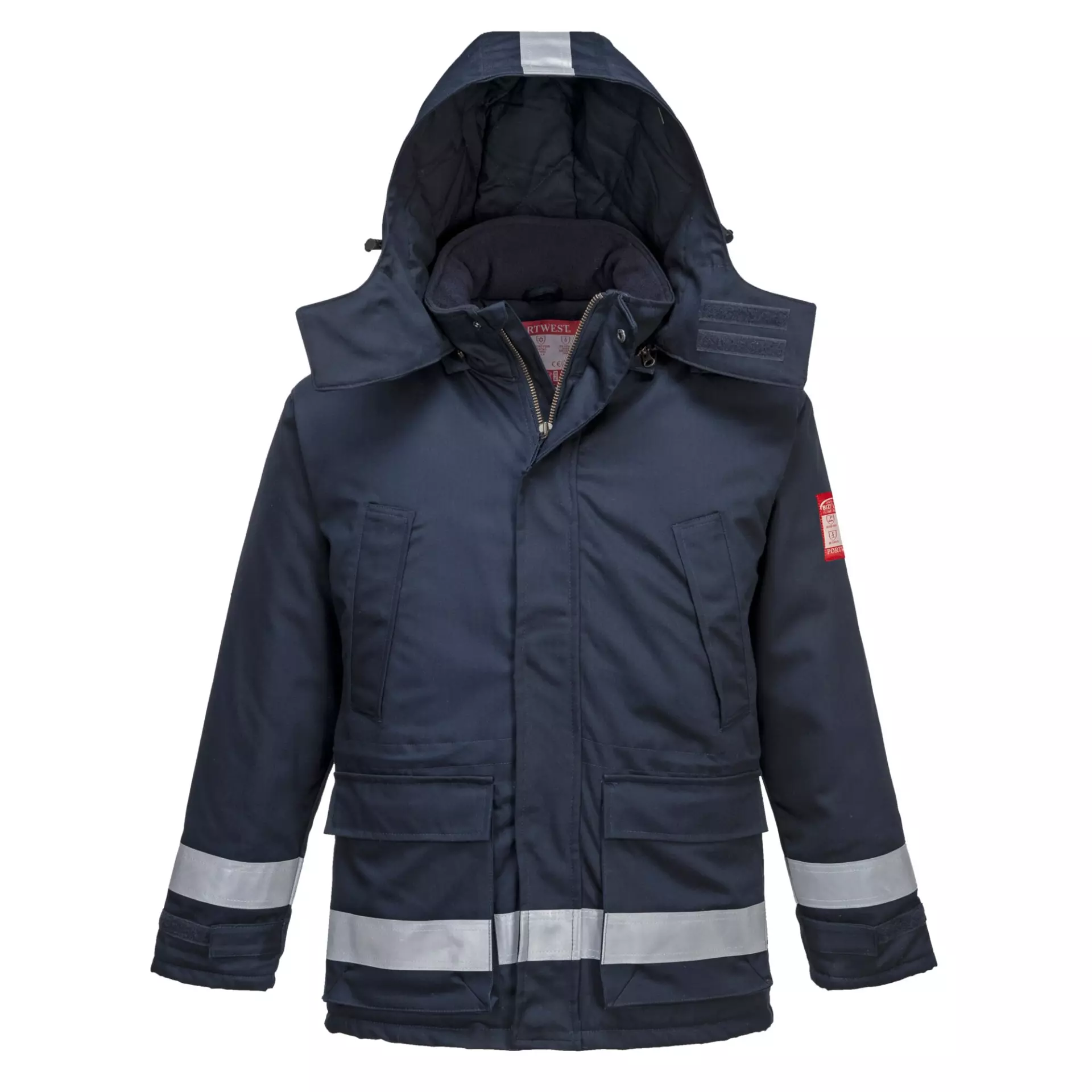 Portwest FR59NAR, Bizflame Work Anti-Static FR Winter Jacket, Navy, image 3
