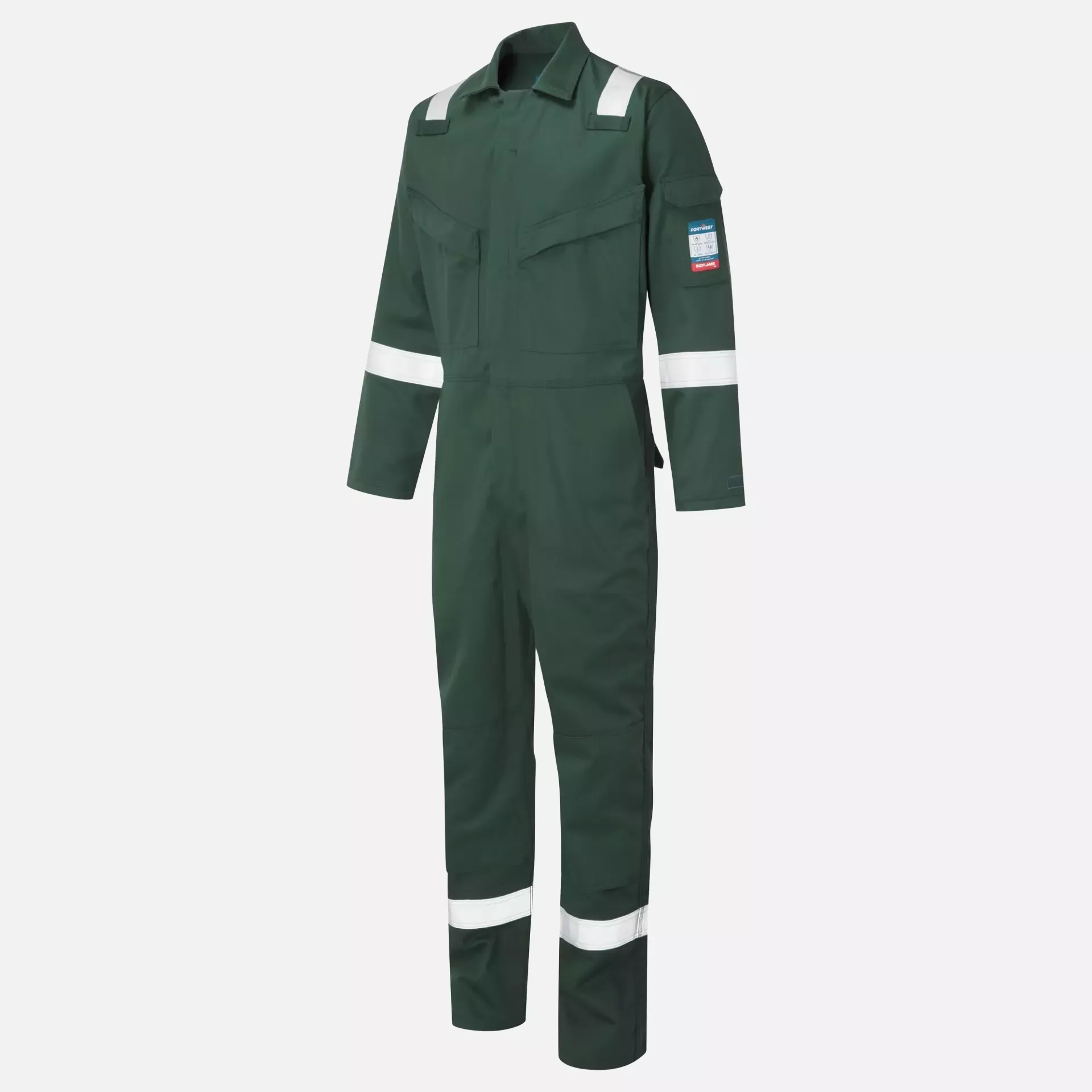 Portwest FR50GNR, Bizflame Work Anti-Static FR Coverall 350g, Green, image 2