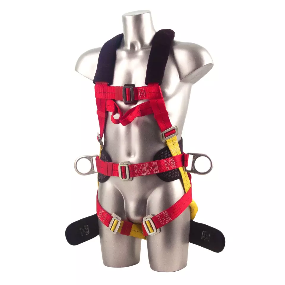 Portwest FP18RER, 3 Point Comfort Plus Harness, Red, image 2, gallery thumbnail