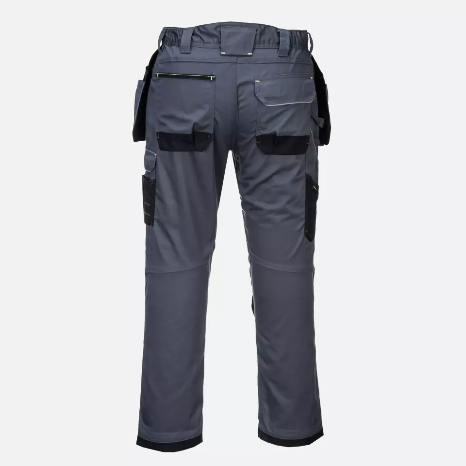 Portwest T602ZBR, PW3 Holster Work Trousers, Zoom Grey/Black, image 1, gallery thumbnail