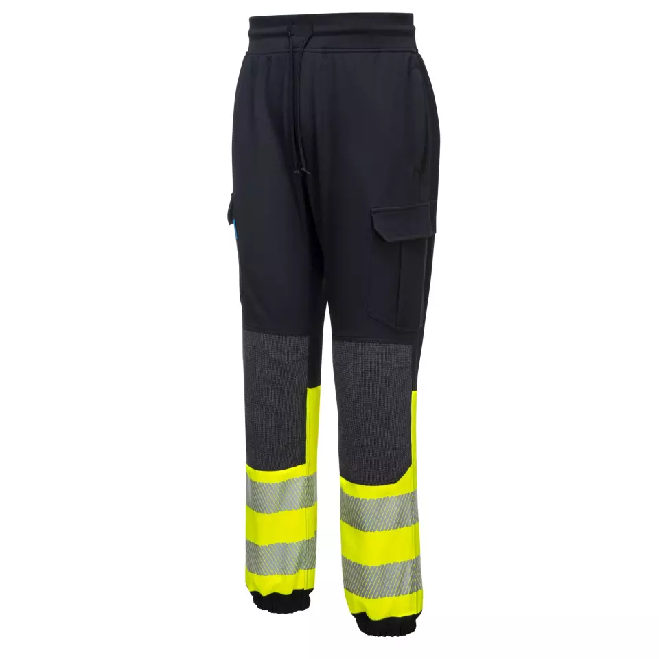 Portwest KX341KYR, PW3 Hi-Vis Flexi Class 1 Jogger, Black/Yellow, image 4, gallery thumbnail