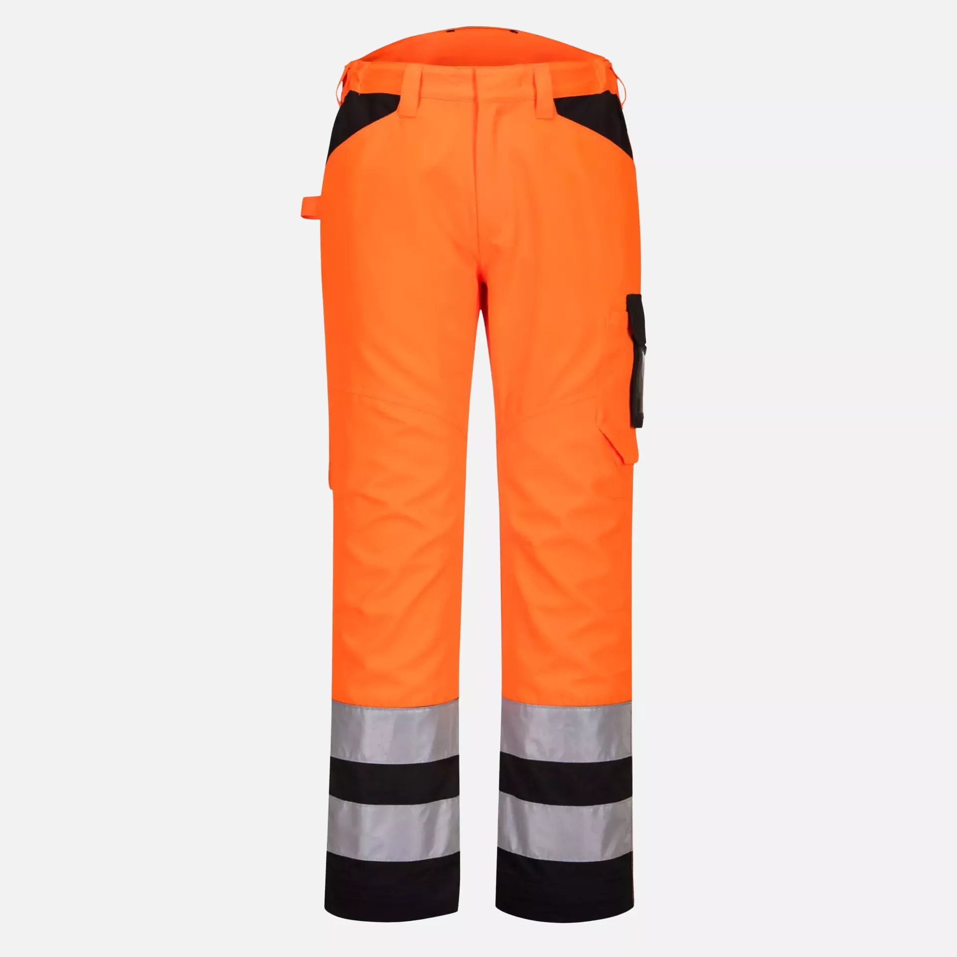 Portwest PW241OBR, PW2 Hi-Vis Service Trousers, Orange/Black, image 1