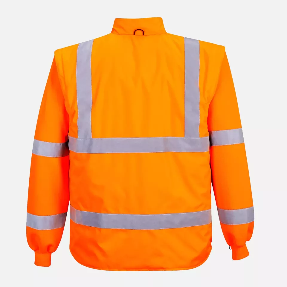 Portwest RT27ORR, Hi-Vis Breathable 7-in-1 Traffic Jacket, Orange, image 2, gallery thumbnail