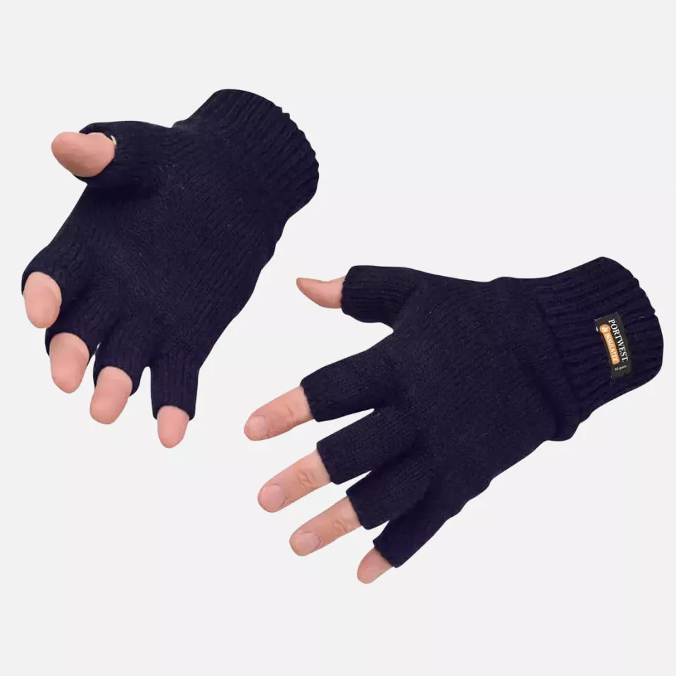 Portwest GL14, Insulated Fingerless Knit Glove, image 2, gallery thumbnail