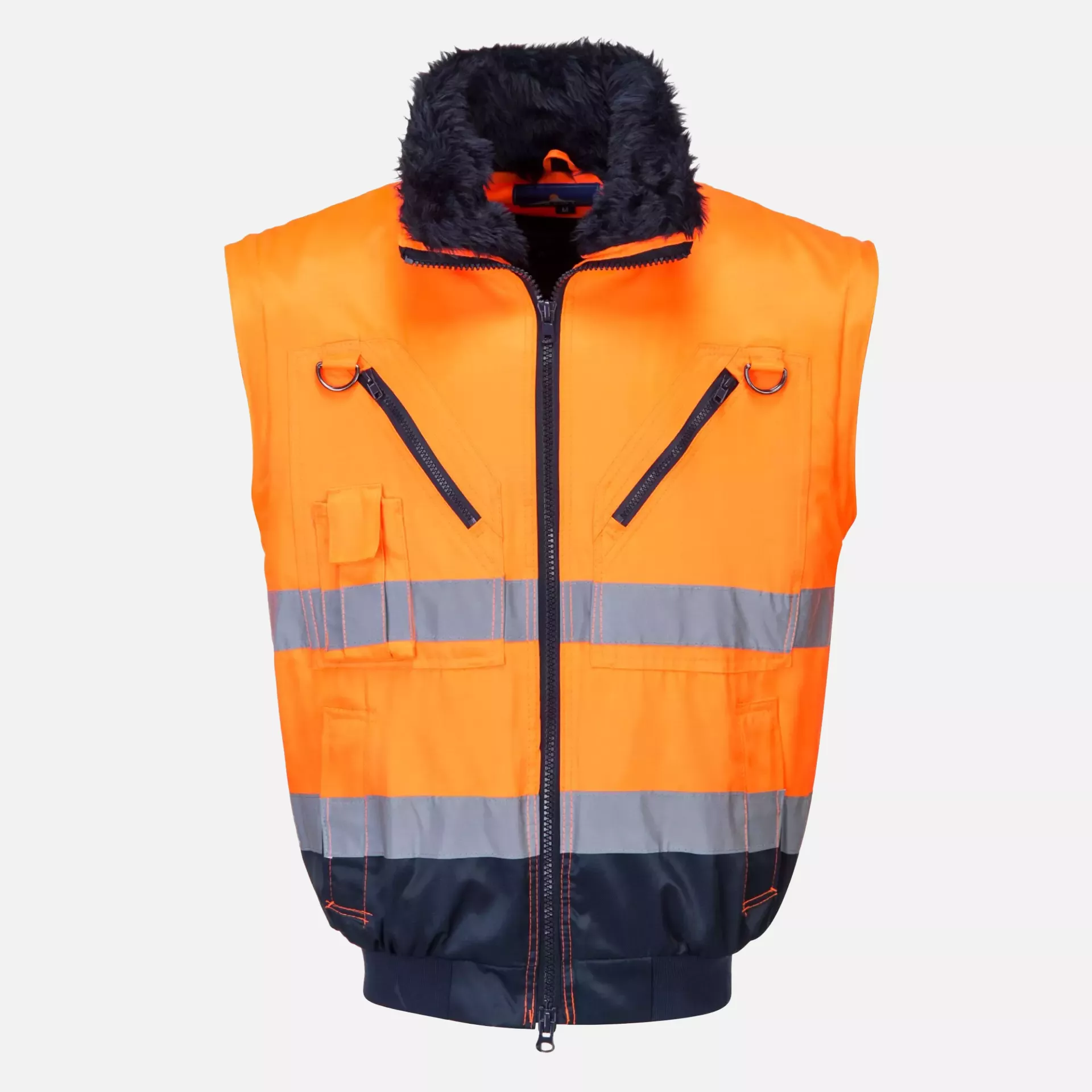 Portwest PJ50ONR, Hi-Vis 3-in-1 Contrast Pilot Jacket, Orange/Navy, image 4