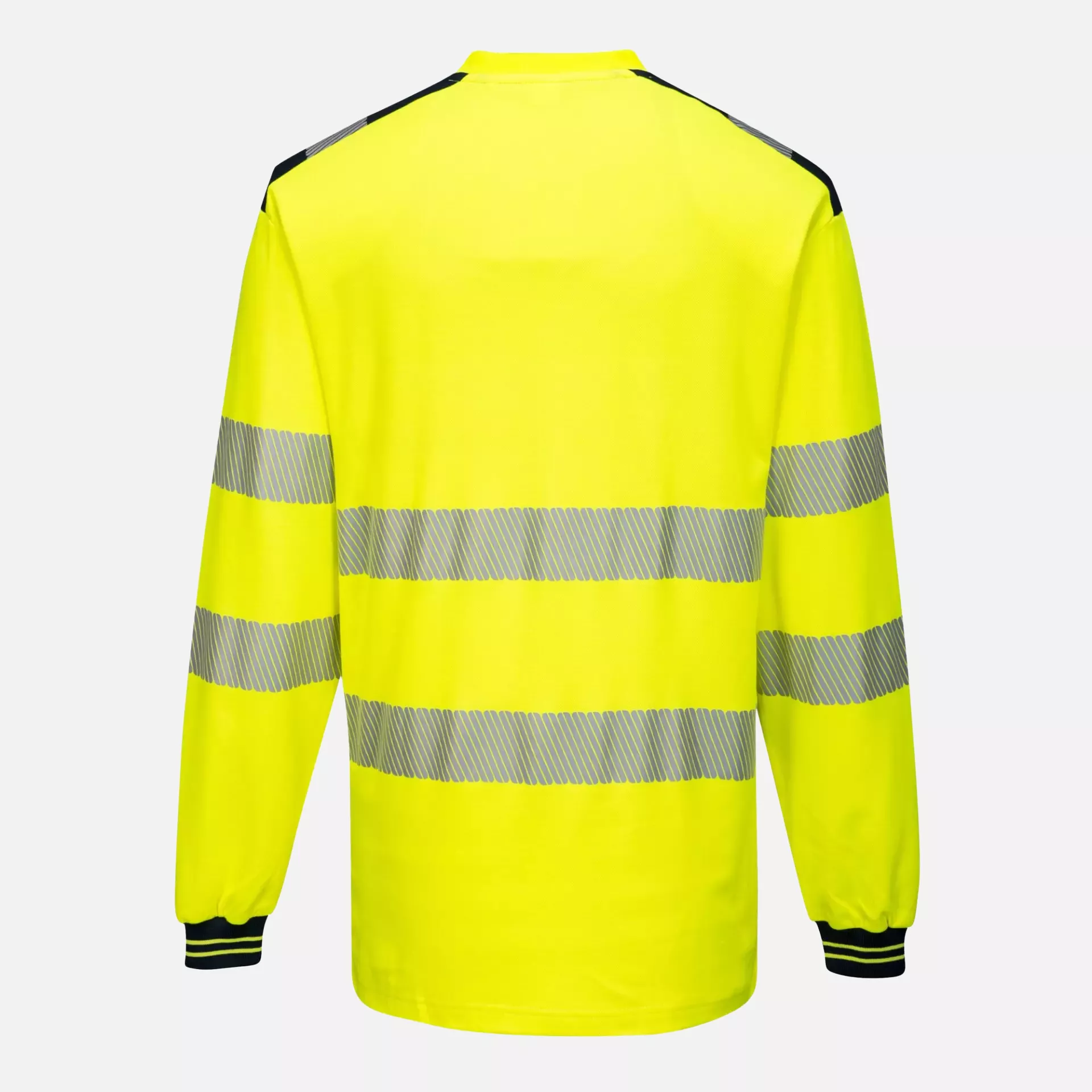 Portwest T185YBR, PW3 Hi-Vis Cotton Comfort T-Shirt L/S, Yellow/Black, image 2