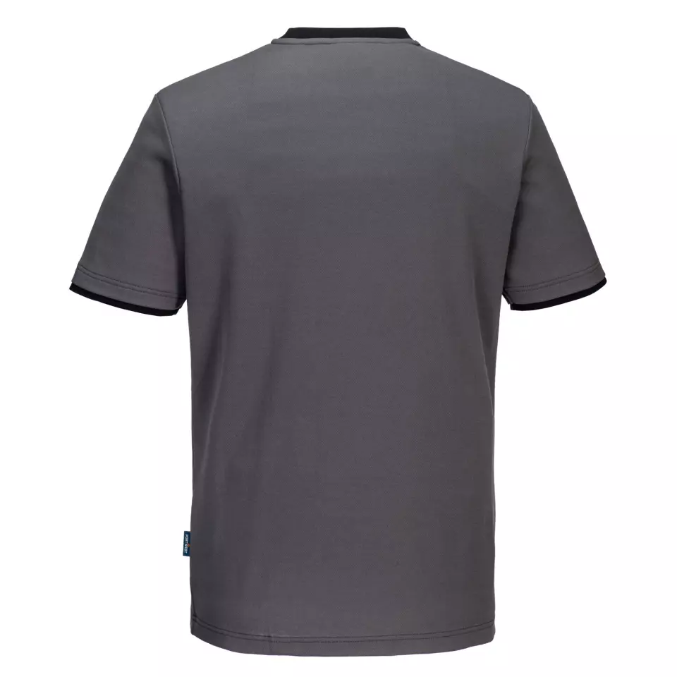 Portwest PW211ZBR, PW2 Cotton Comfort T-Shirt S/S, Zoom Grey/Black, image 1, gallery thumbnail