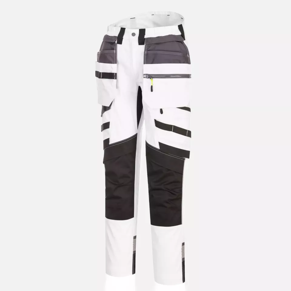 Portwest DX440WGR, DX4 Detachable Holster Pocket Trousers, White/Grey, image 4, gallery thumbnail