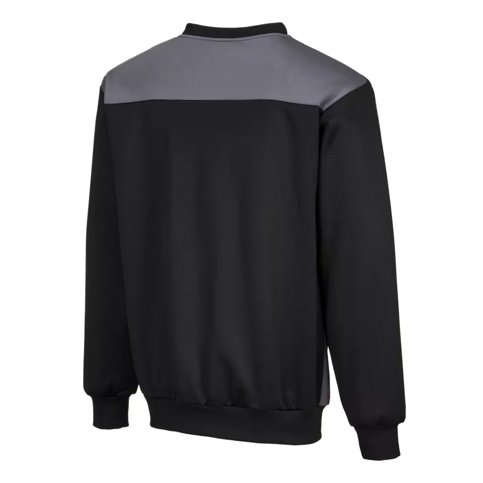 Portwest PW273BZR, PW2 Sweatshirt, Black/Zoom Grey, image 4, gallery thumbnail