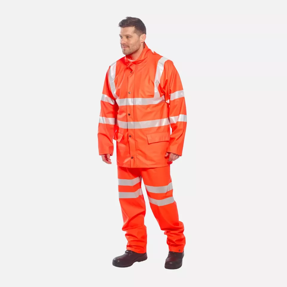 Portwest RT50ORR, Sealtex Ultra Hi-Vis Rain Jacket, Orange, image 5, gallery thumbnail