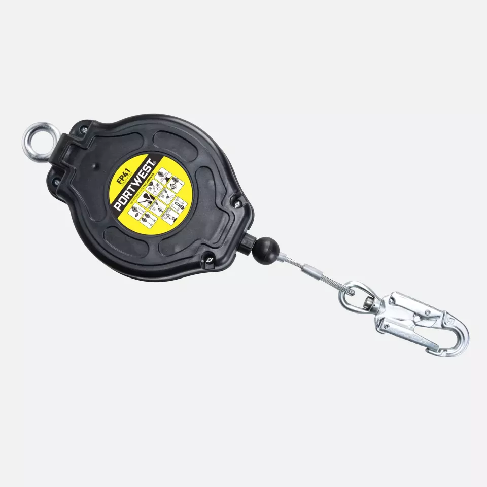 Portwest FP41BKR, 10m Retractable Fall Arrest Block, Black, image 1, gallery thumbnail