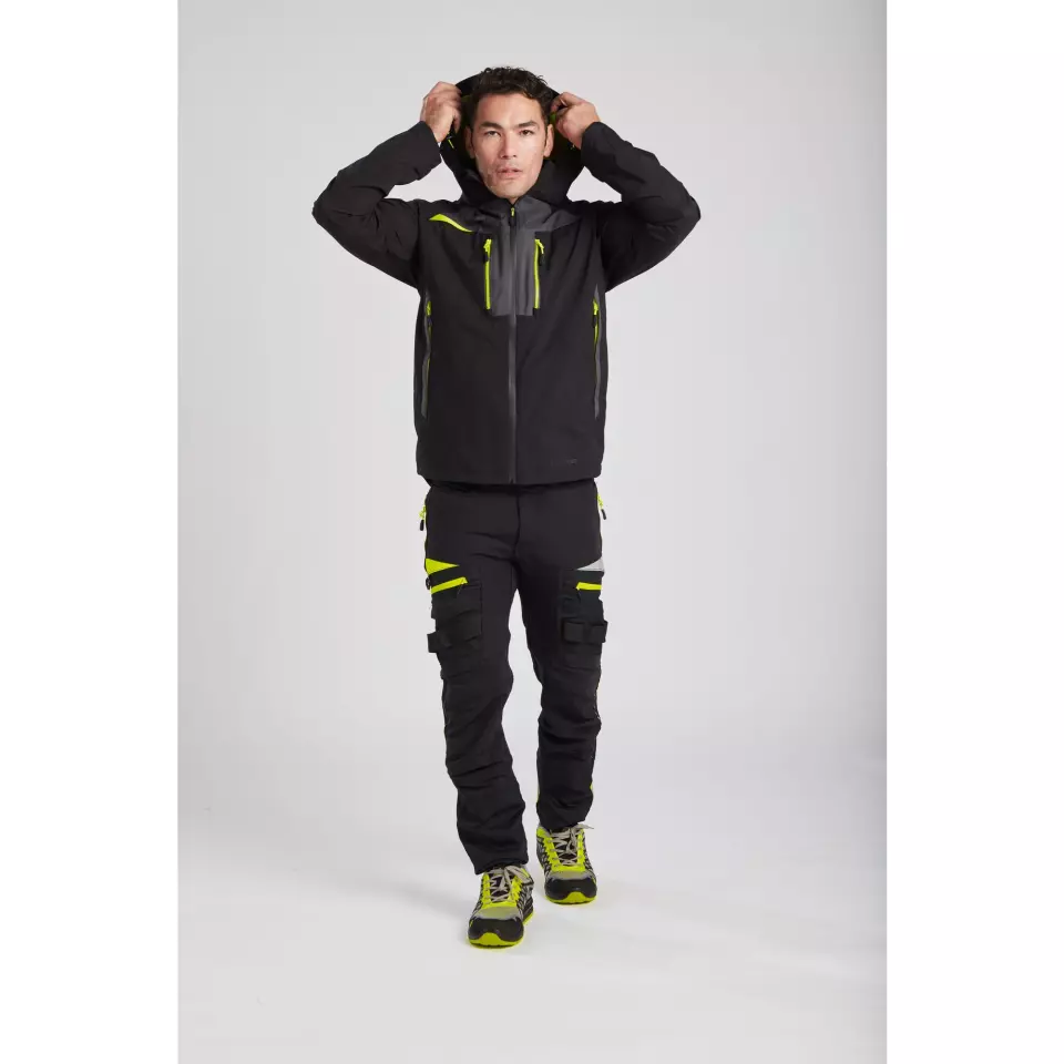 Portwest DX463BKR, DX4 Rain Jacket, Black, image 7, gallery thumbnail