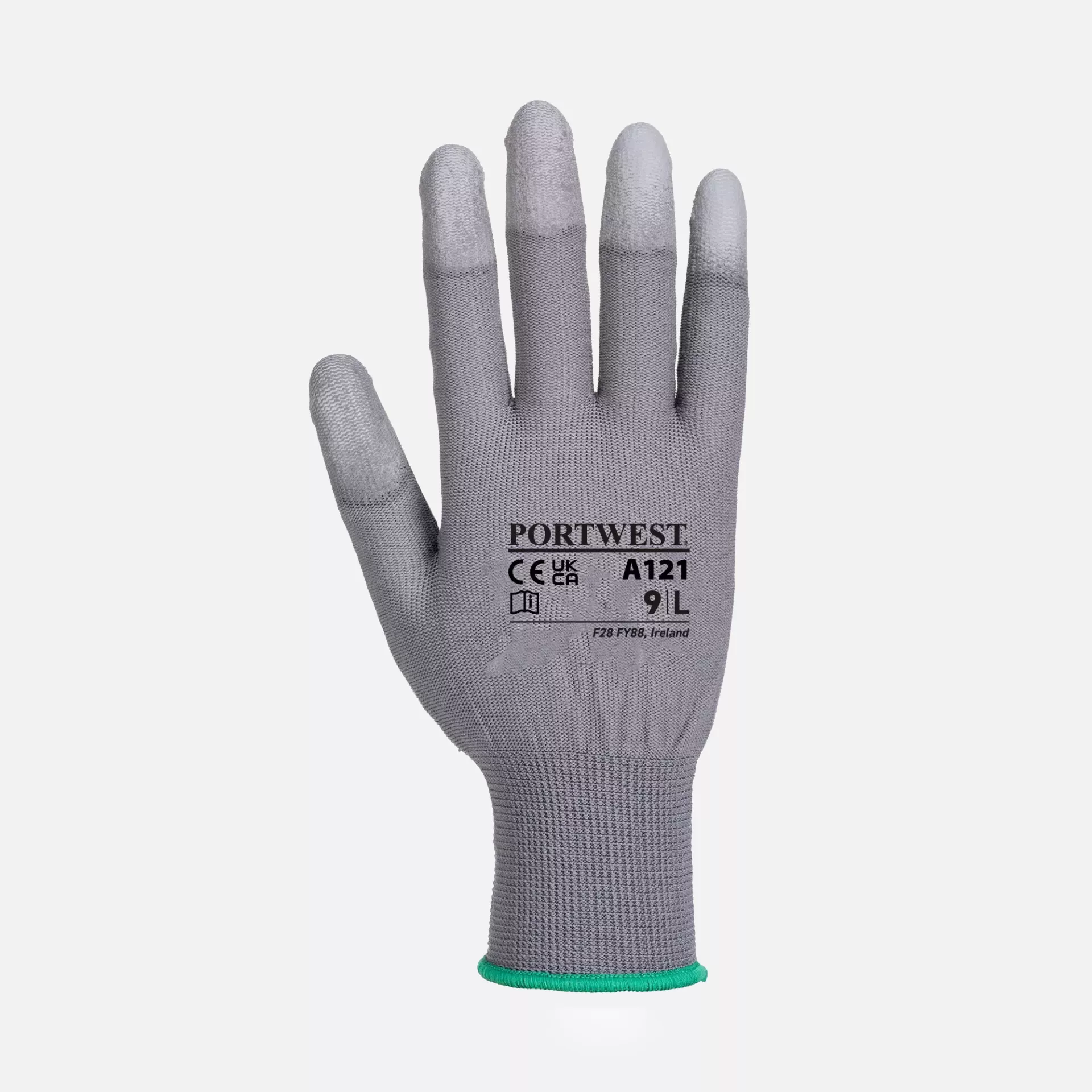 Portwest A121GRR, PU Fingertip Glove, Grey, image 2