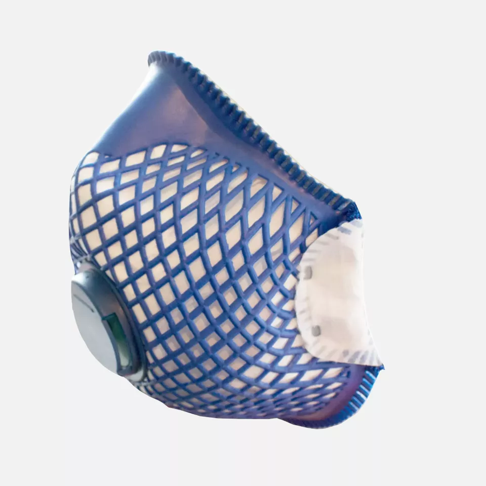 Portwest P271WHR, ERGONET FFP2 Valved Dolomite Respirator, White, image 2, gallery thumbnail