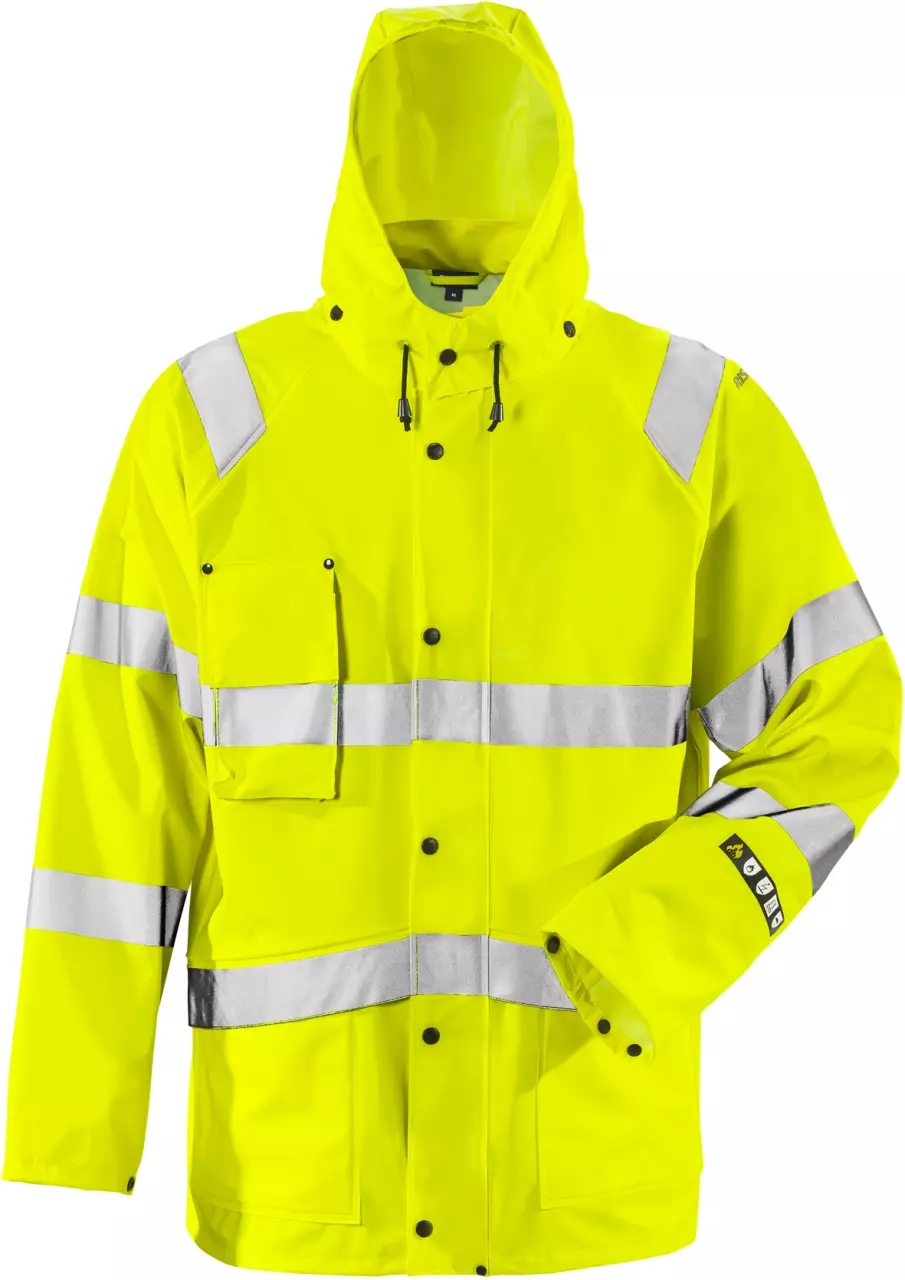 Fristads 101038-130, High vis Palosuojattu sadetakki luokka 3 4845 RSHF, image 1, gallery thumbnail