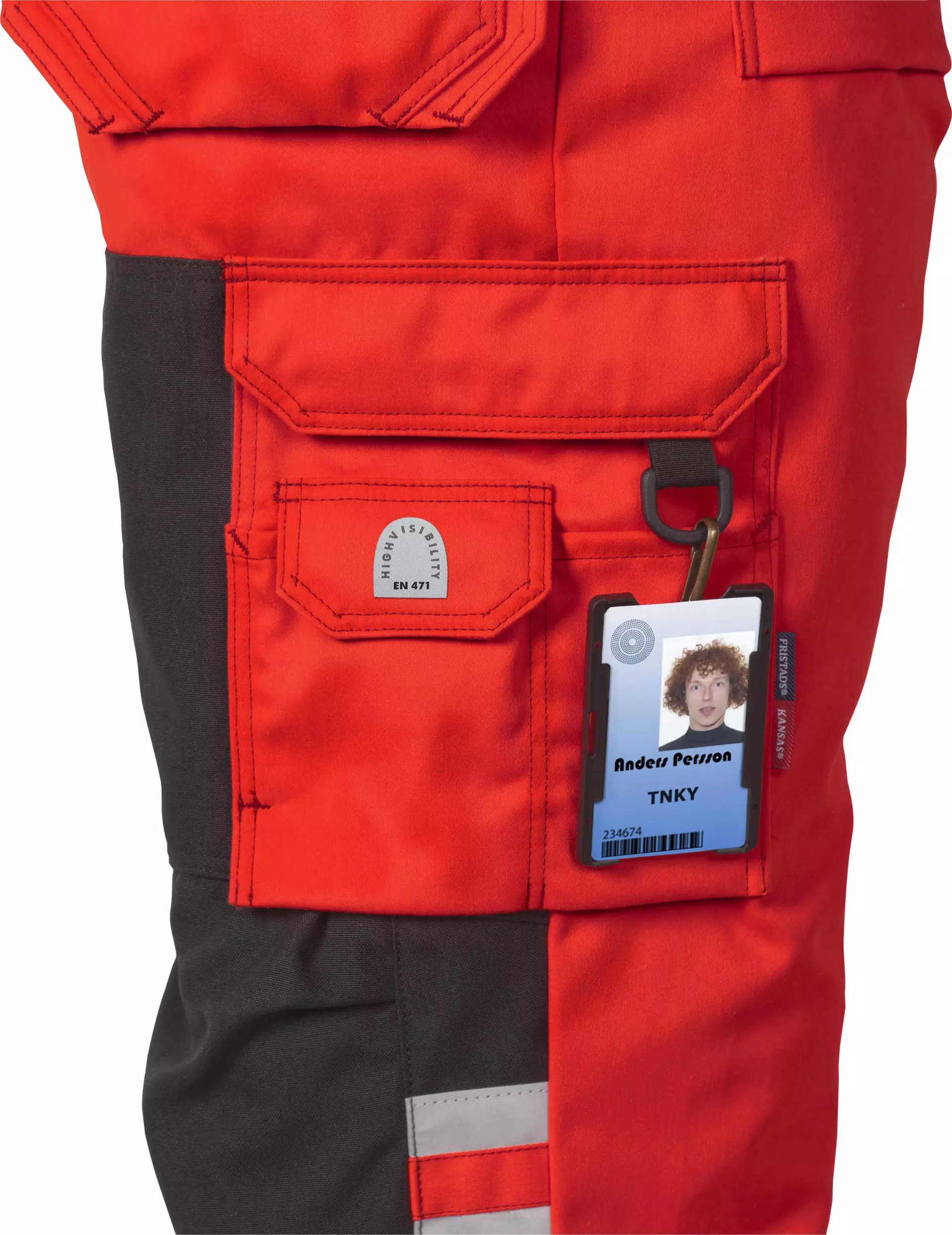 Fristads 100974-396, High vis Construction Pants Class 2, 2025 PLU, image 7