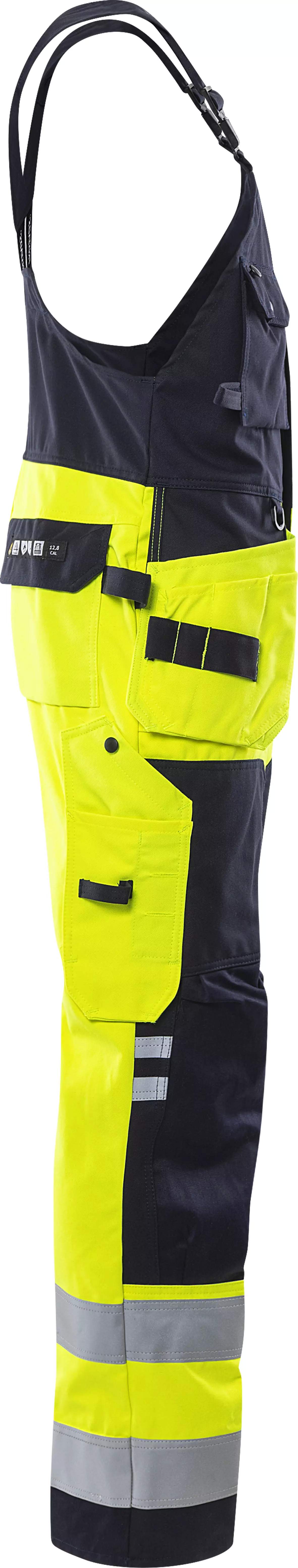 Fristads 109419-171, Flamestat High Visibility Flame Retardant Bib Overall Class 2 1075 ATHS, image 4