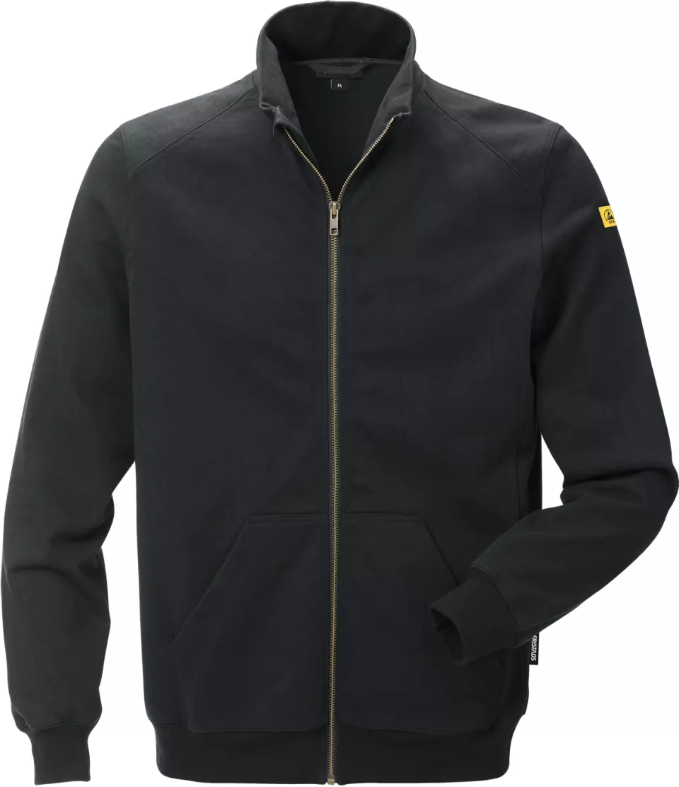 Fristads 121675-940, ESD Sweatshirt Jacket 4080 XSM, image 1, gallery thumbnail
