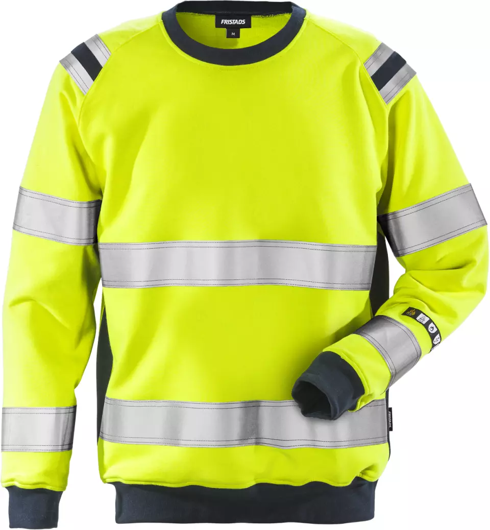 Fristads 109428-171, Flamskyddad Flamestat High vis sweatshirt klass 3 7076 SFLH