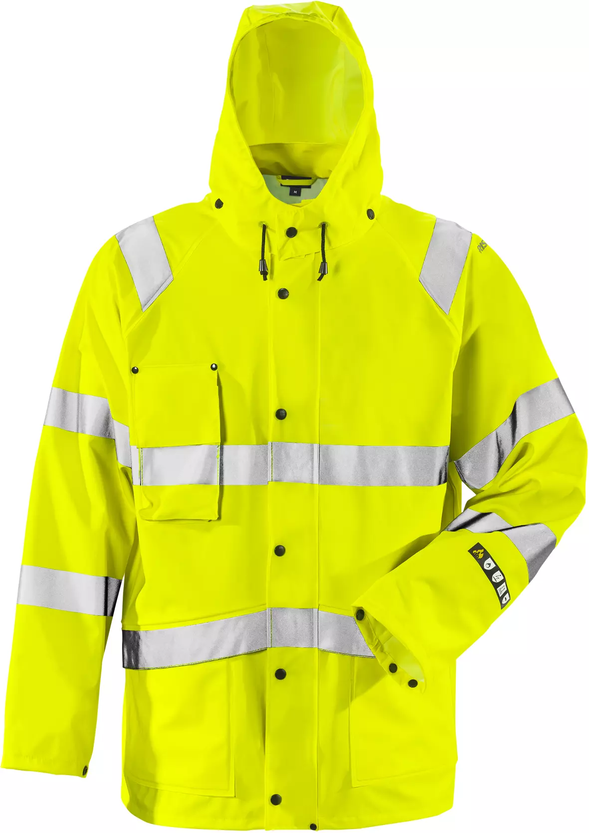 Fristads 101038-130, High vis Palosuojattu sadetakki luokka 3 4845 RSHF, image 1