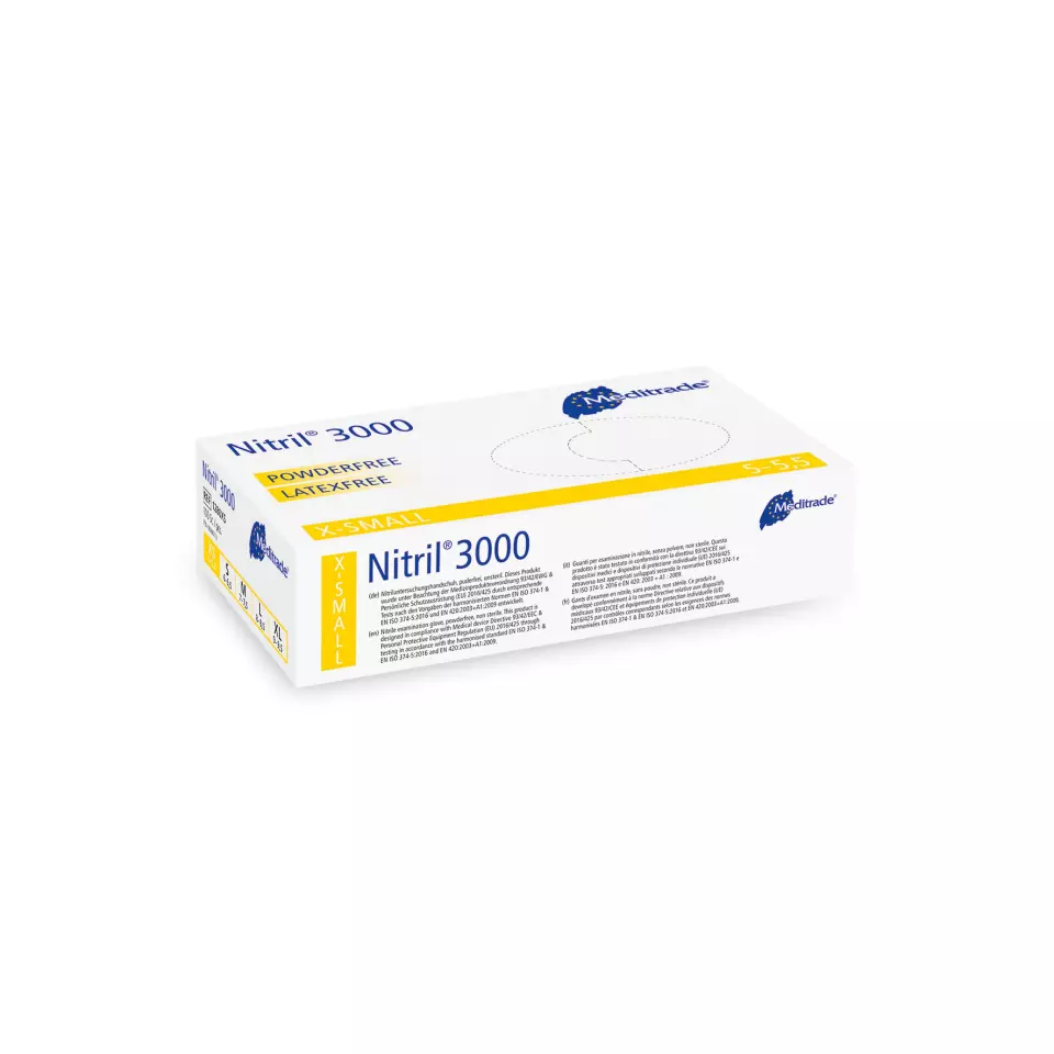 Meditrade 1280, Nitril® 3000 Nitrile Examination Glove, Powder-Free, image 5, gallery thumbnail