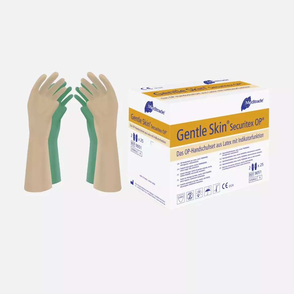 Meditrade 9051, Gentle Skin® Securitex® Surgical Latex Glove, Sterile, Powder-Free, image 1, gallery thumbnail