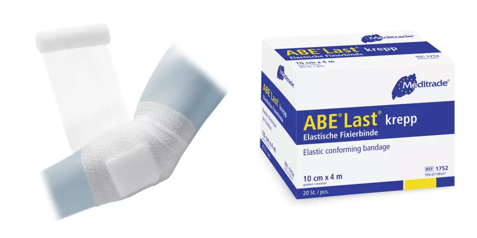 Meditrade 1752, ABE Last® Crepe Highly Elastic Conforming Bandage, 10 cm x 4 m, image 1, gallery thumbnail