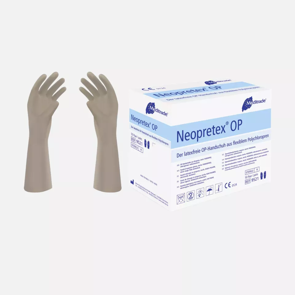 Meditrade 9521, Neopretex® Polychloroprene Surgical Glove, Sterile, Powder-Free, image 1, gallery thumbnail