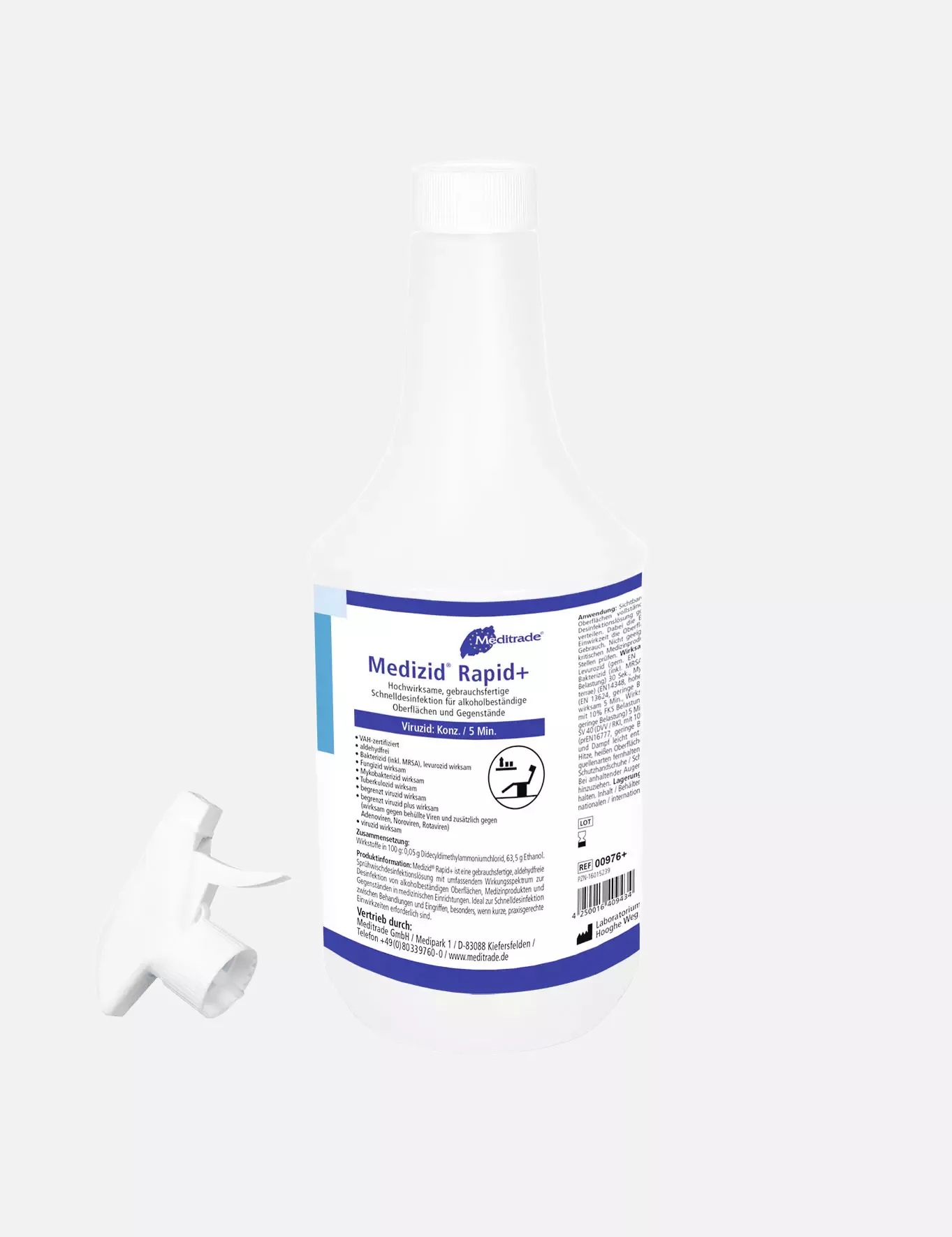 Meditrade 00976, Medizid® Rapid+ Aldehyde-Free Surface Disinfectant, 1 L, image 1