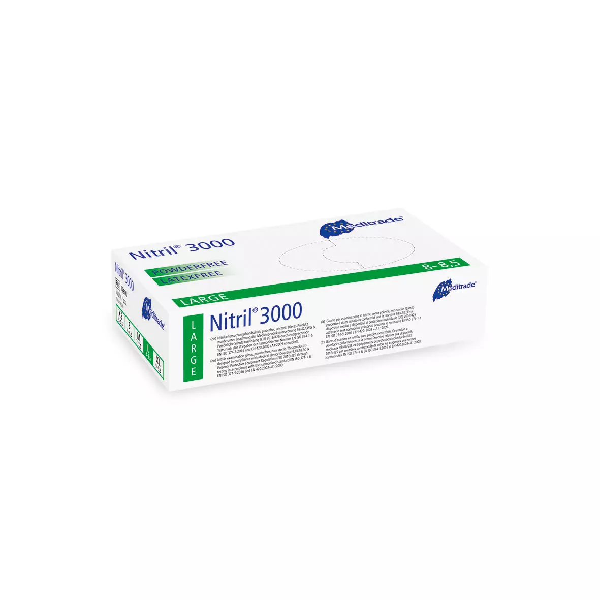 Meditrade 1280, Nitril® 3000 Nitrile Examination Glove, Powder-Free