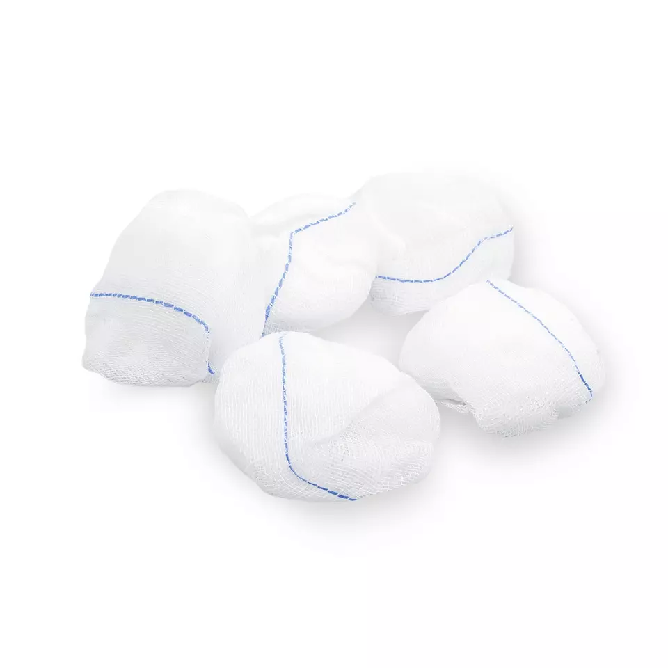 Meditrade 4324, BeeSana® Gauze Ball, X-Ray Detectable Thread, Sterile, 25 x 26 cm, Round Shape, image 1, gallery thumbnail